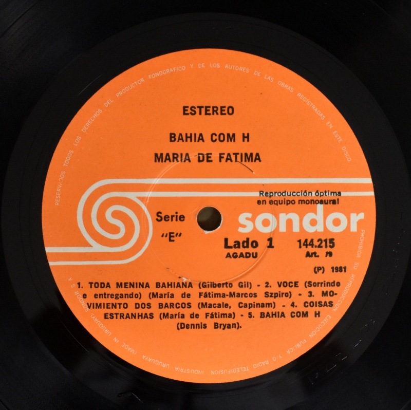 Maria de Fatima - Bahia Com 'H'    [LP]