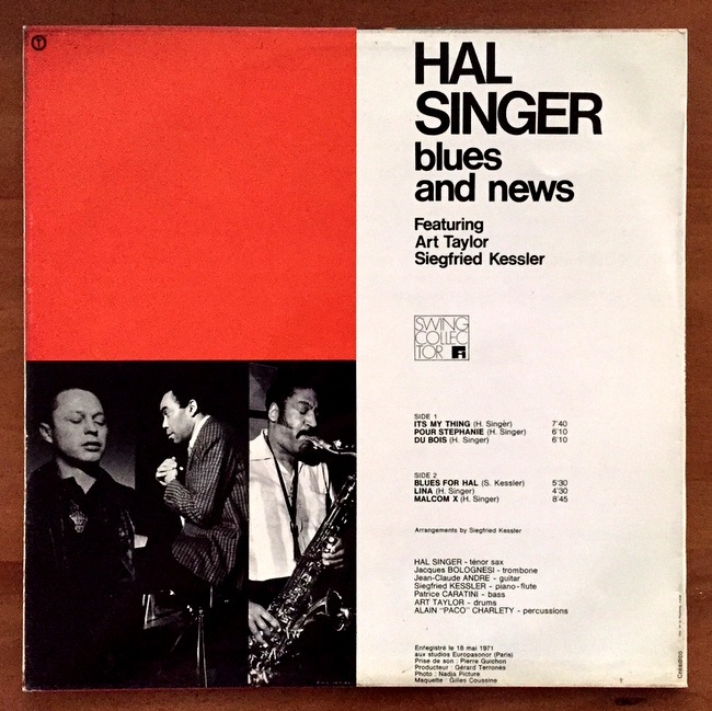 Hal Singer Hal Singer Featuring Art Taylor, Siegfried Kessler – Blues And News ...