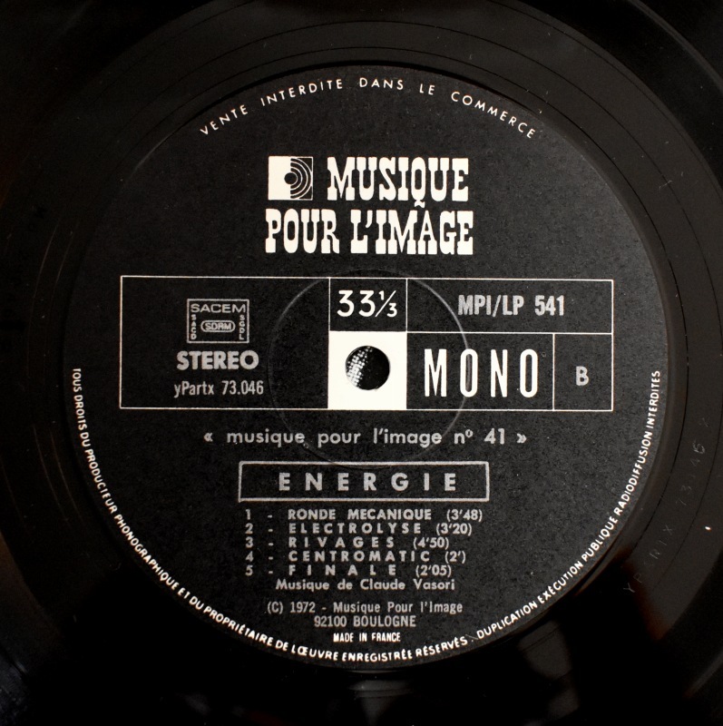 Claude Vasori - Energie      [LP]