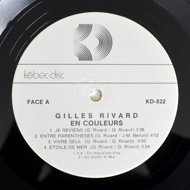 Gilles Rivard - En Couleurs      [LP]