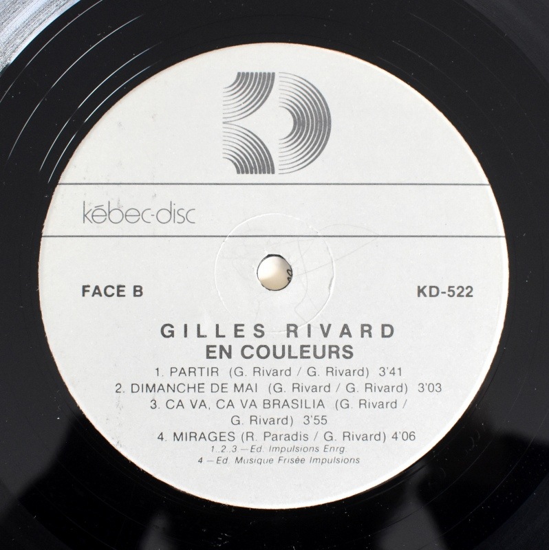 Gilles Rivard - En Couleurs      [LP]