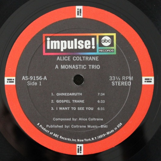 Alice Coltrane - A Monastic Trio  68ǯ���ꥸ�ʥ�