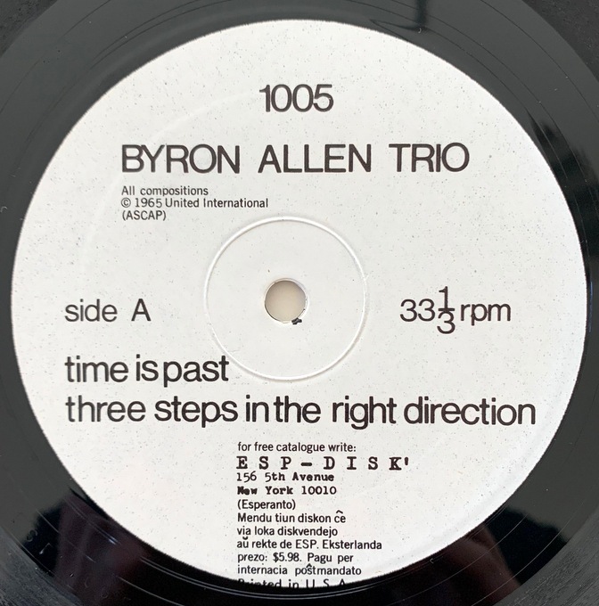 The Byron Allen Trio :  The Byron Allen Trio 65ǯUS ESP ꥸʥ