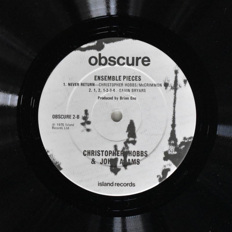 Obscure No2 Ensemble Pieces オリジナル盤 Christopher Hobbs / John Adams / Gavin Bryars - Ensemble
