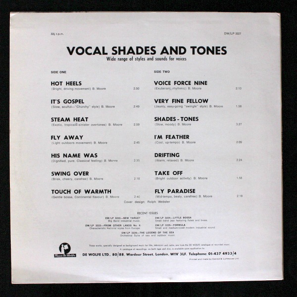 美品 Vocal Shades and Tones /Barbara Moore Barbara Moore