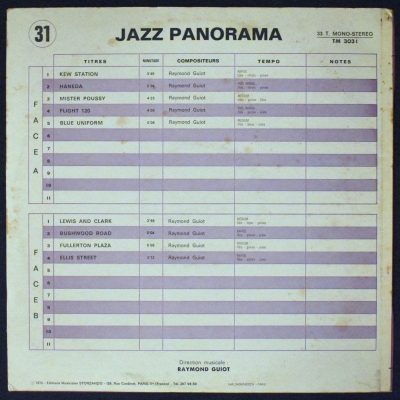 Raymond Guiot - Jazz Panorama  [LP]