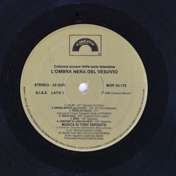 Tony Esposito - L' Ombra Nera Del Vesuvio [LP]