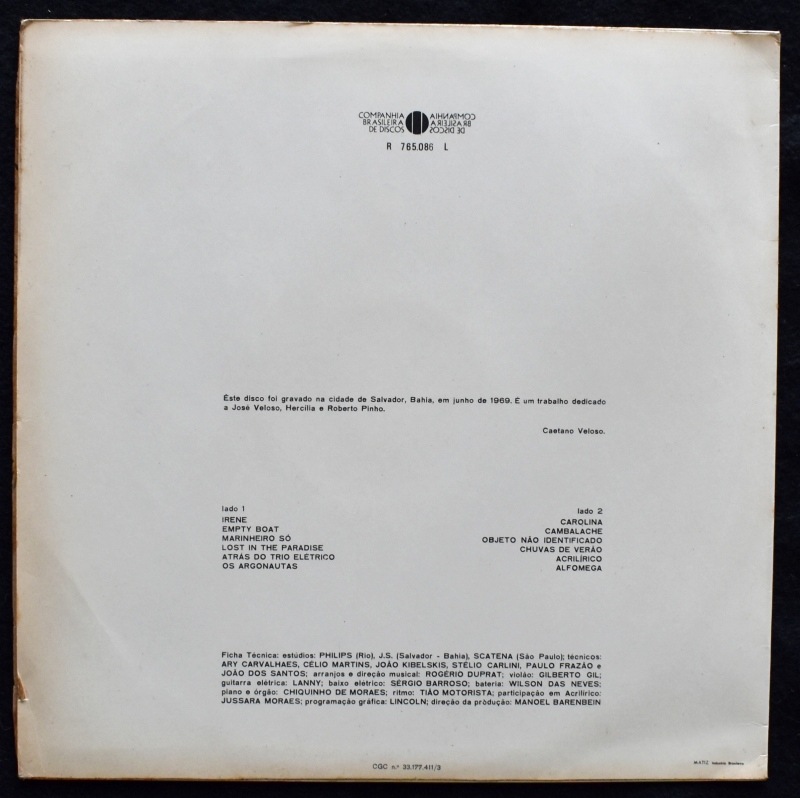 Caetano Veloso - Caetano Veloso  [LP]