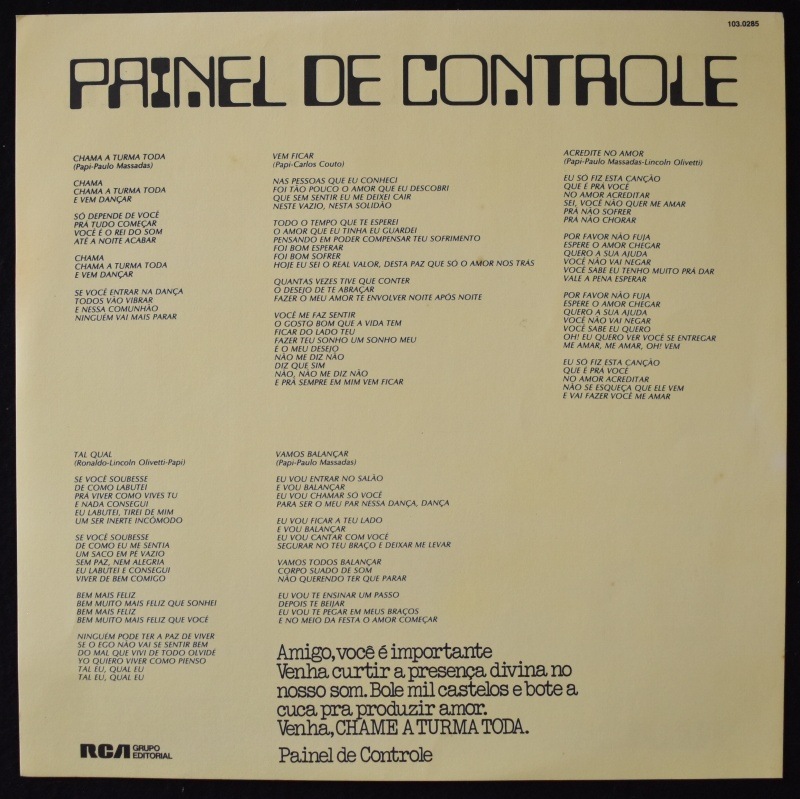 Painel De Controle - Chama A Turma Toda    [LP]