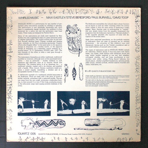Max Eastley /  Steve Beresford /  Paul Burwell /  David Toop - Whirled Music