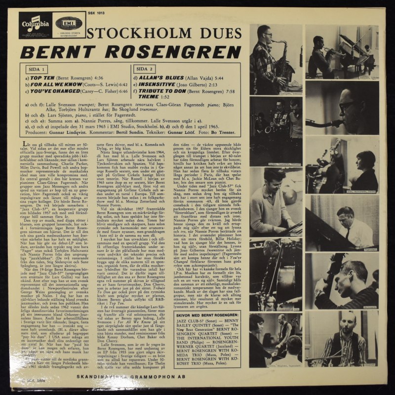 Bernt Rosengren - Stockholm Dues    [LP]