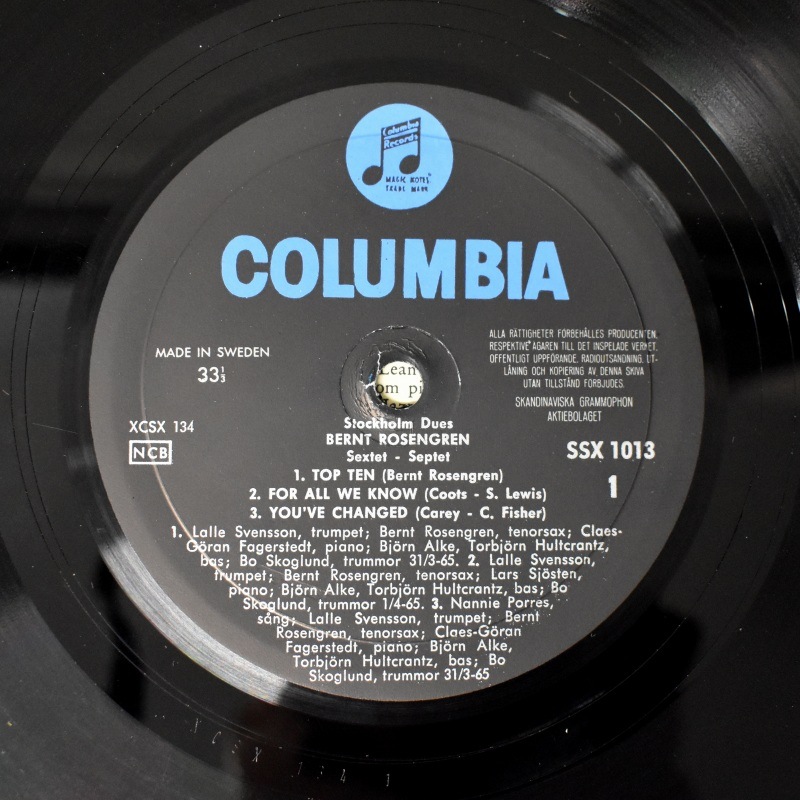 Bernt Rosengren - Stockholm Dues    [LP]