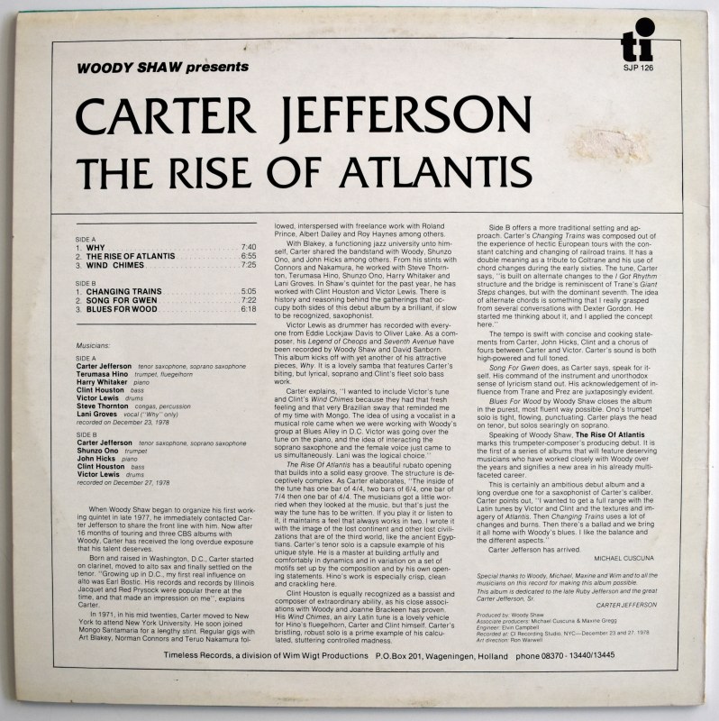 Carter Jefferson - The Rise Of Atlantis [LP]｜全てのカテゴリー