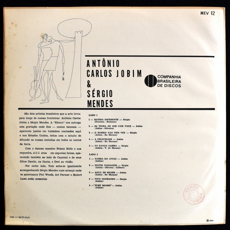 Antonio Carlos Jobim & Se;rgio Mendes - Antonio Carlos Jobim & Sergio Mendes    [LP]