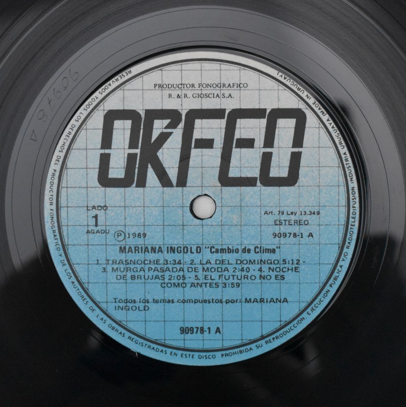 Mariana Ingold - Cambio De Clima  [LP] '89�����륰�������ꥸ�ʥ�ץ쥹���쥢��