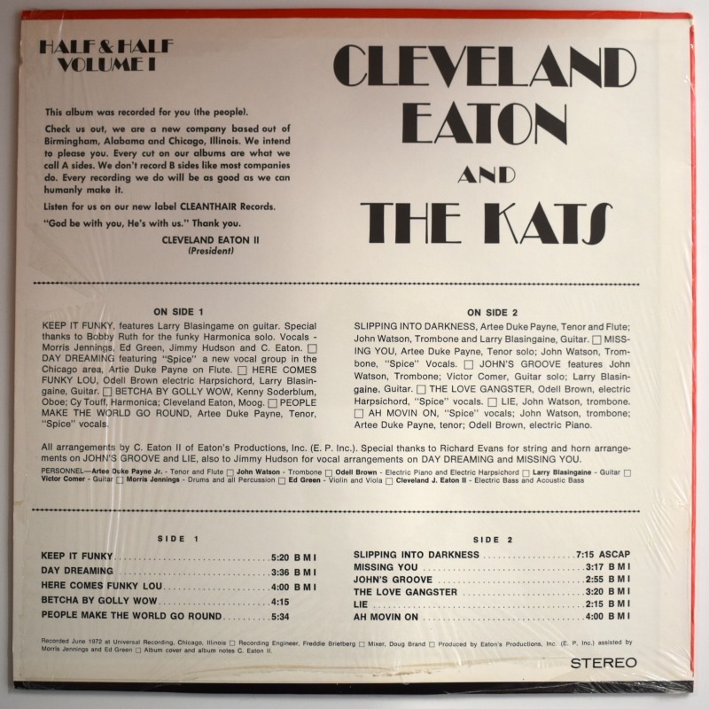 Cleveland Eaton And The Kats - Half And Half Volume 1     [LP]