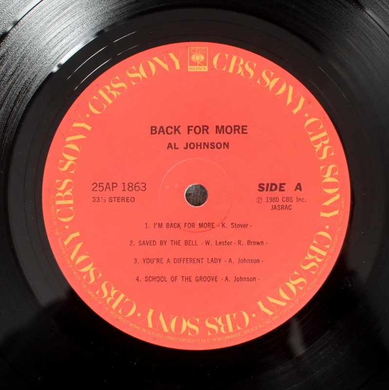 Al Johnson - Back For More      [LP]