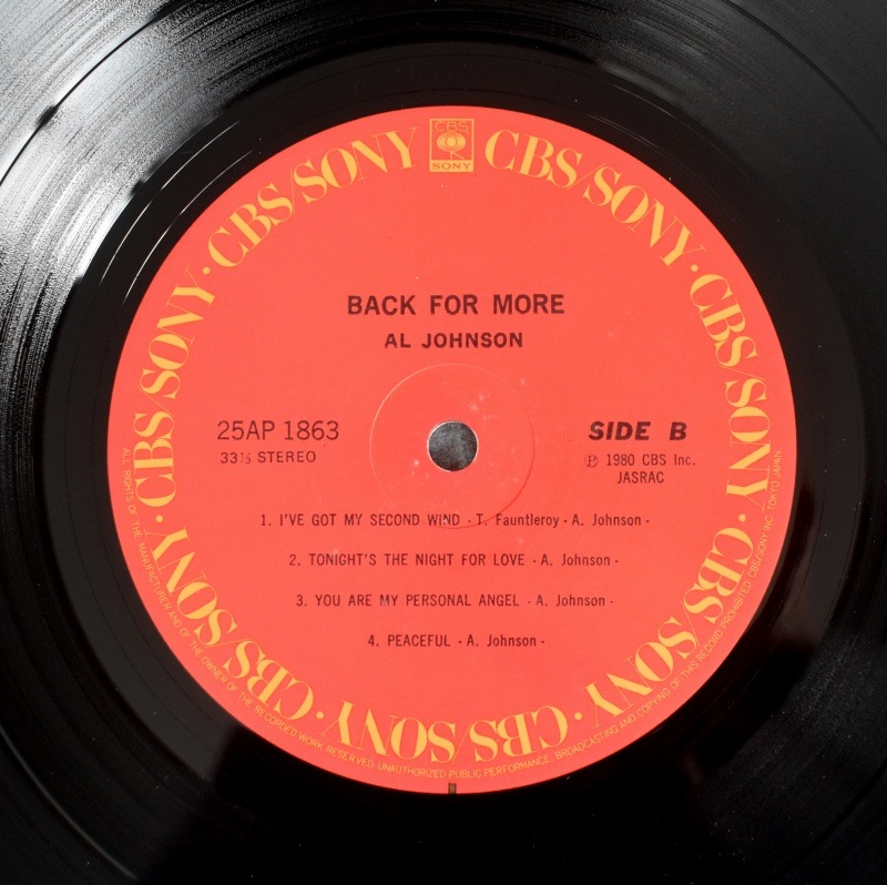 Al Johnson - Back For More      [LP]