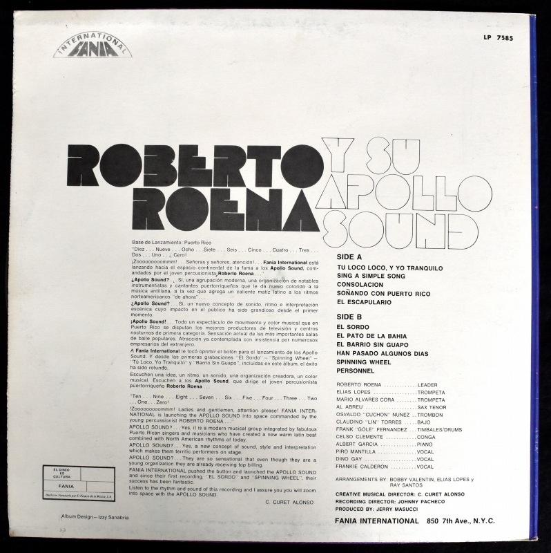 Roberto Roena Y Su Apollo Sound - Roberto Roena Y Su Apollo Sound     [LP]