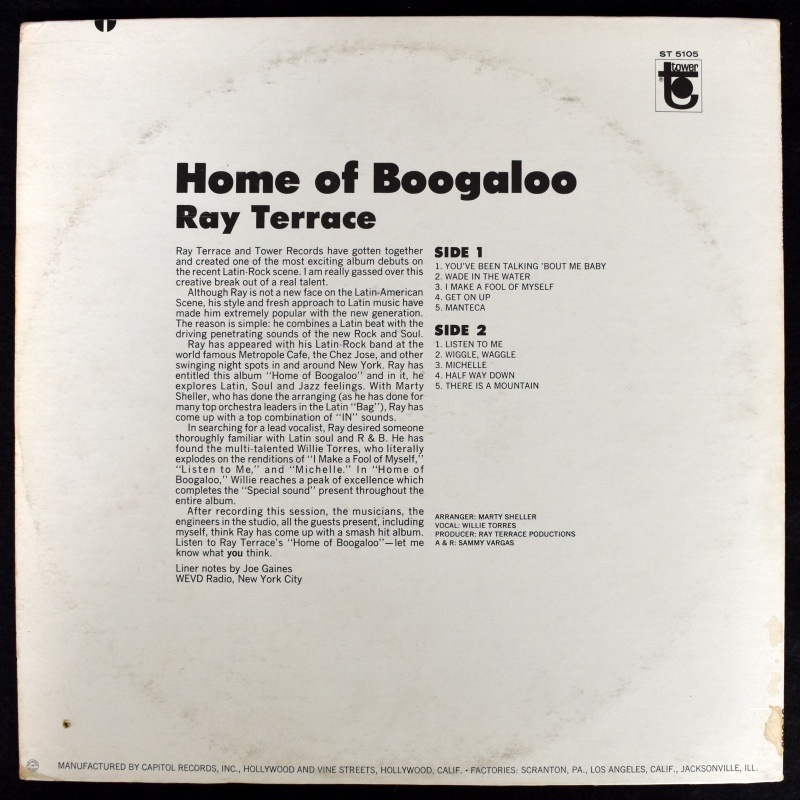 Ray Terrace - Home Of Boogaloo  [LP]