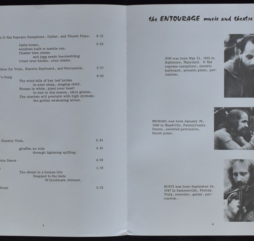 The Entourage Music And Theatre Ensemble - The Entourage Music And Theatre Ensemble