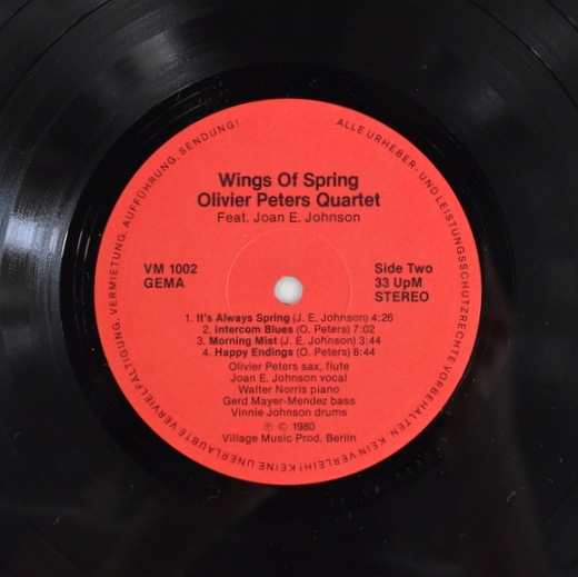 Olivier Peters Quartet Feat. Joan Johnson - Wings Of Spring