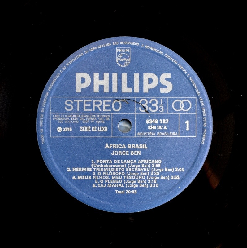 Jorge Ben - Africa Brasil [LP] ブラジル オリジナル ファースト