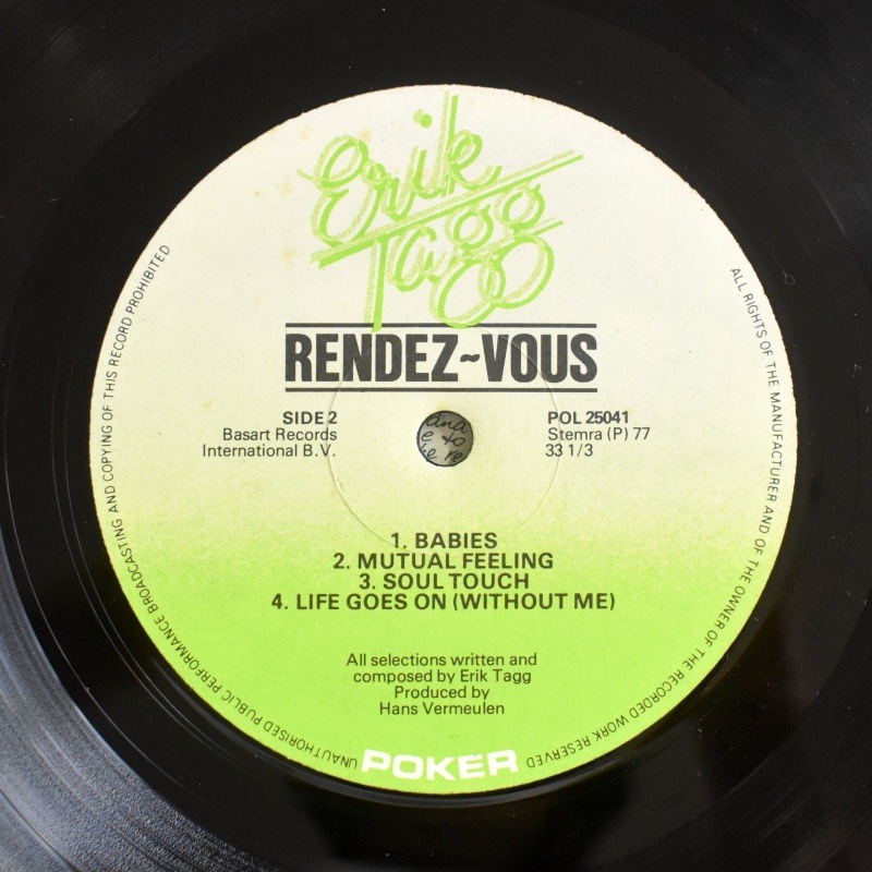 Erik Tagg - Rendez Vous     [LP]
