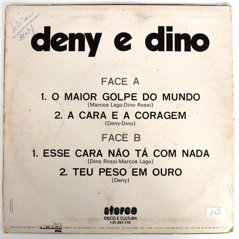 Deny e Dino - O Maior Golpe Do Mundo / A Cara E A Coragem / Esse Cara Nao Ta Com Nada / Teu Peso Em Ouro  [4����EP]