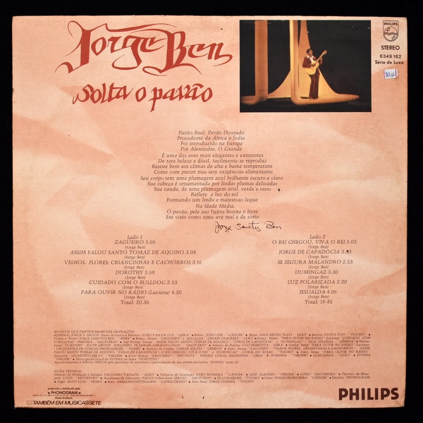 洋楽 Jorge Ben Solta O Pavao LP Jorge Ben – Solta O Pavão | Releases | Discogs
