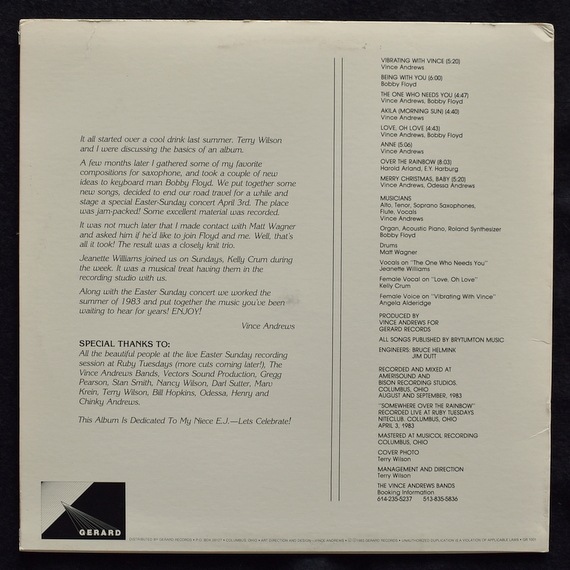 Vince Andrews - Love, Oh Love【LP/GR1001】