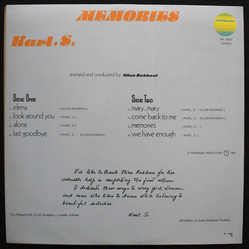 Karl. S. - Memories    [LP]
