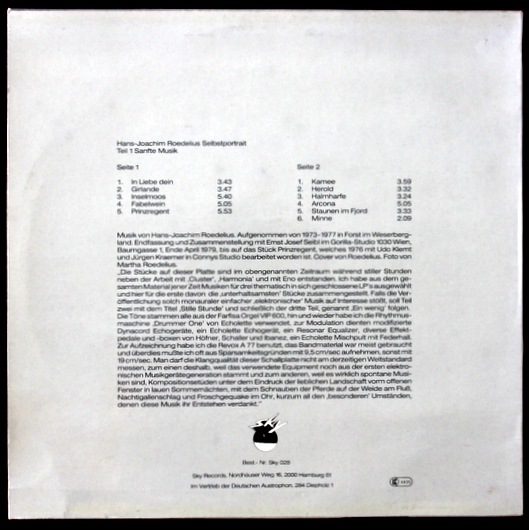 Hans-Joachim Roedelius ‎– Selbstportrait