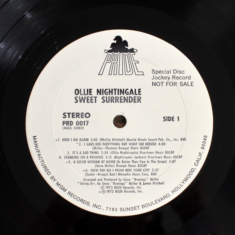 Ollie Nightingale - Sweet Surrender    [Promo LP]