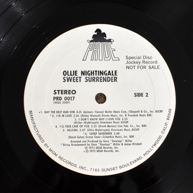 Ollie Nightingale - Sweet Surrender    [Promo LP]