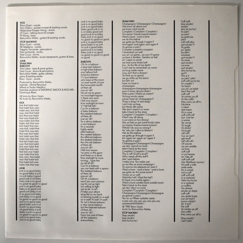 Ramuntcho Matta Presents Brion Gysin / Polo Lombardo - Brion Gysin / Polo Lombardo    [LP]