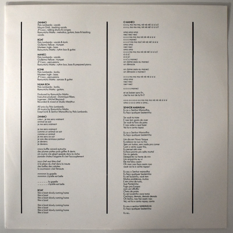 Ramuntcho Matta Presents Brion Gysin / Polo Lombardo - Brion Gysin / Polo Lombardo    [LP]