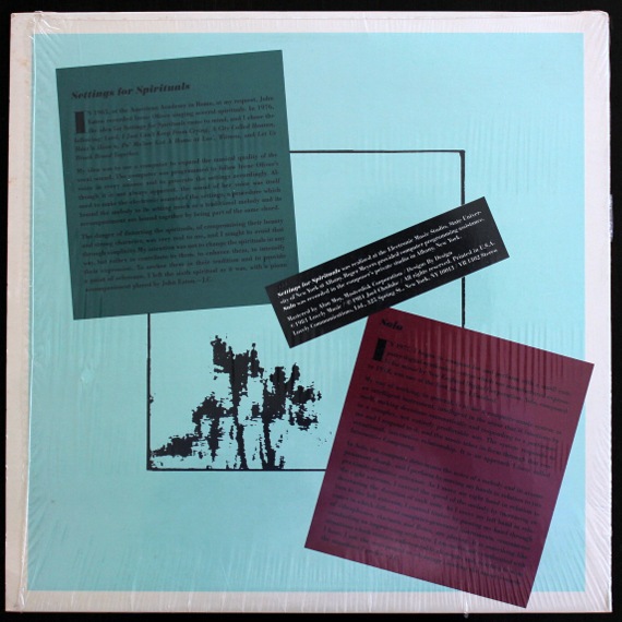 Joel Chadabe - Settings For Spirituals / Solo