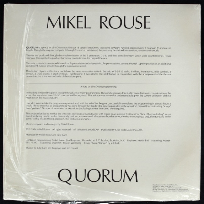 Mikel Rouse - Quorum