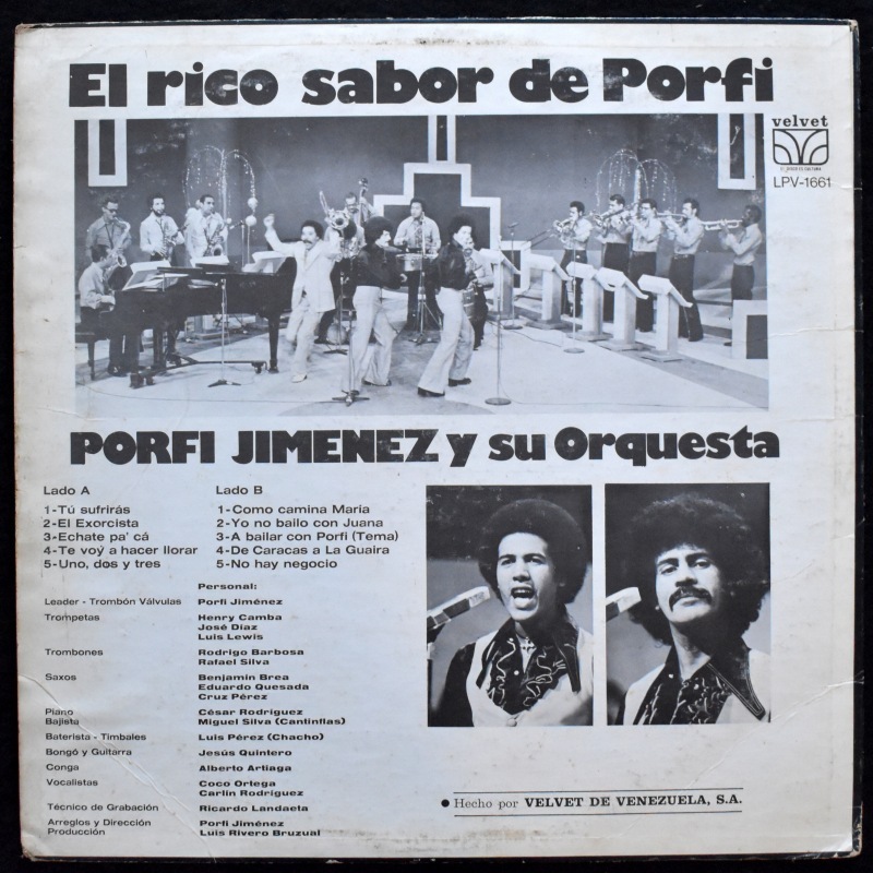 Porfi Jimnez Y Su Orquesta - El Rico Sabor De Porfi   [LP]