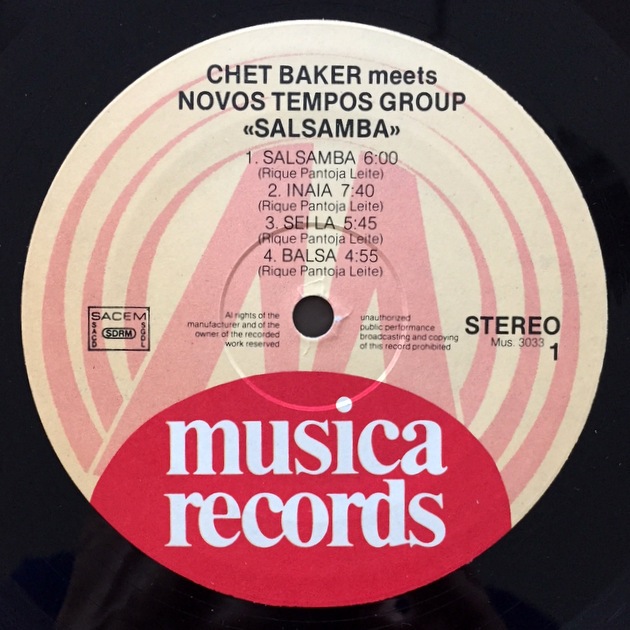 洋楽 Chet Baker Meets Novos Tempos Group Chet Baker Meets Novos Tempos Group - Salsamba｜JAZZ,Euro Jazz
