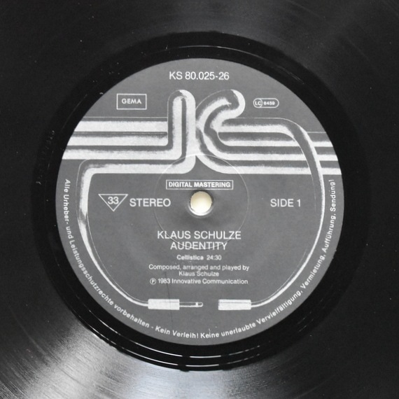 Klaus Schulze - Audentity  [2xLP]