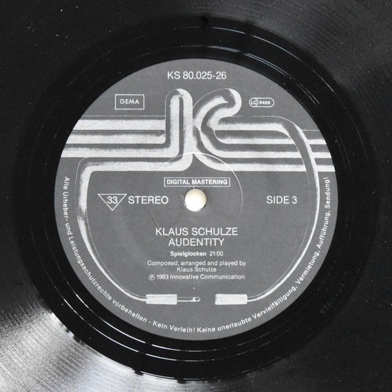 Klaus Schulze - Audentity  [2xLP]