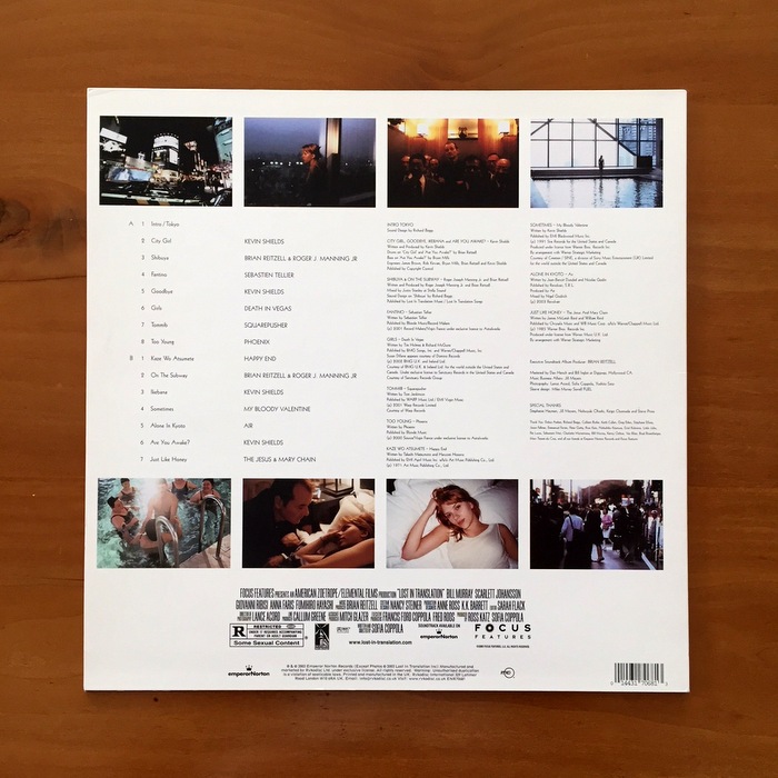 Various ; Lost In Translation 2003ǯ�գ˥��ꥸ�ʥ롡���ʡ�Sofia Coppola