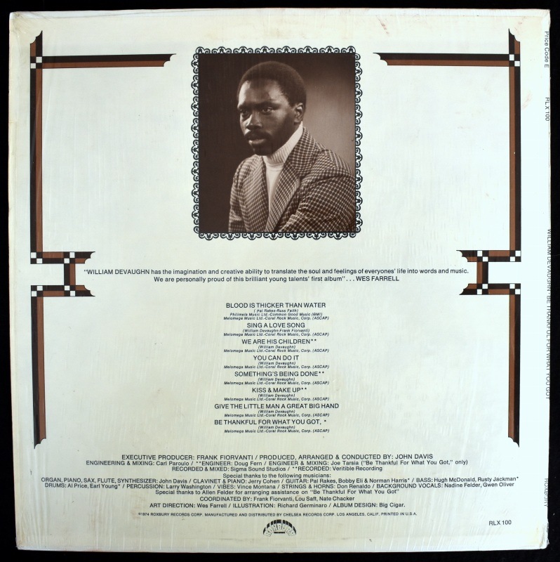 William DeVaughn - Be Thankful For What You Got     [LP]