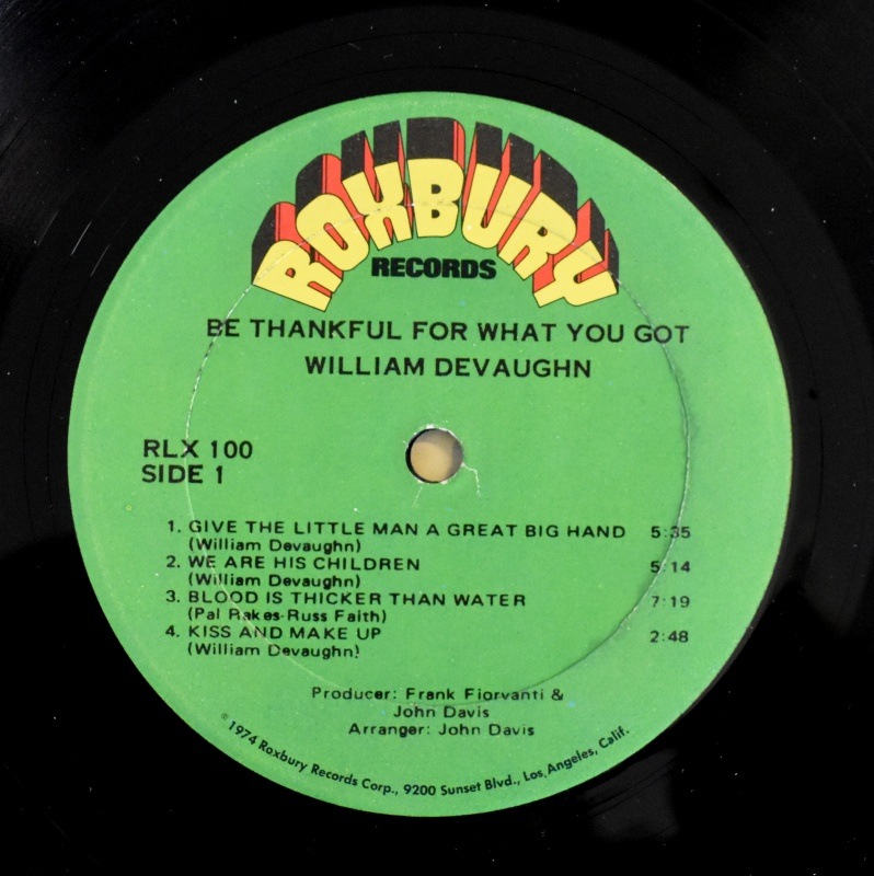 William DeVaughn - Be Thankful For What You Got     [LP]
