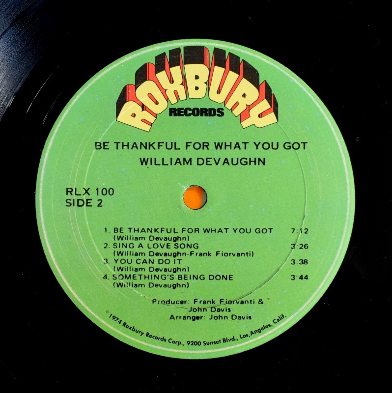 William DeVaughn - Be Thankful For What You Got     [LP]
