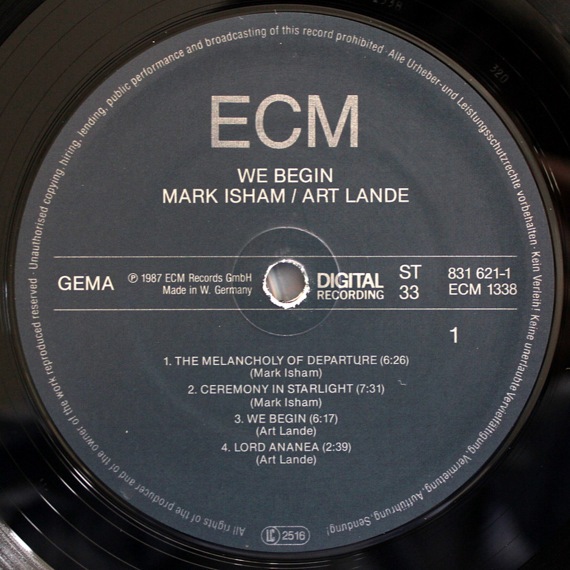 Mark Isham, Art Lande - We Begin