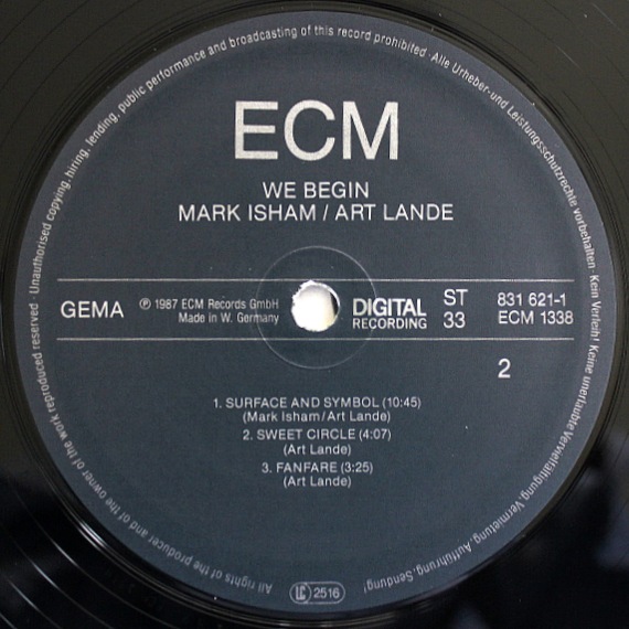 Mark Isham, Art Lande - We Begin