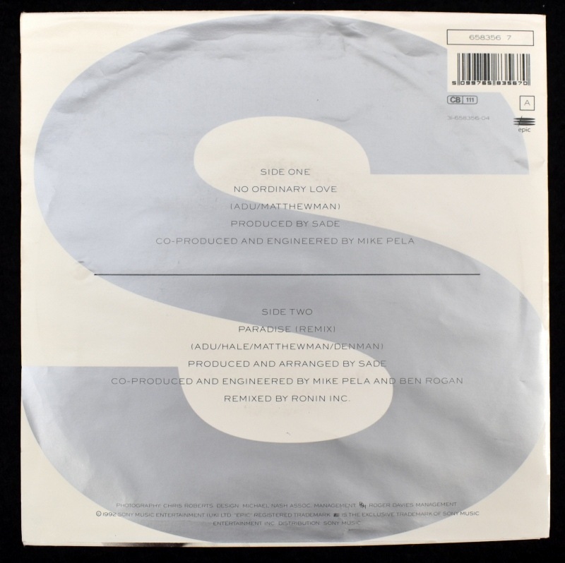 Sade - No Ordinary Love / Paradise (Remix)       [7inch]